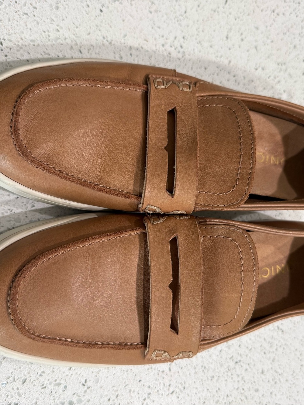 Vionic Brown Leather Slip-On Penny Loafers - Picture 7 of 8